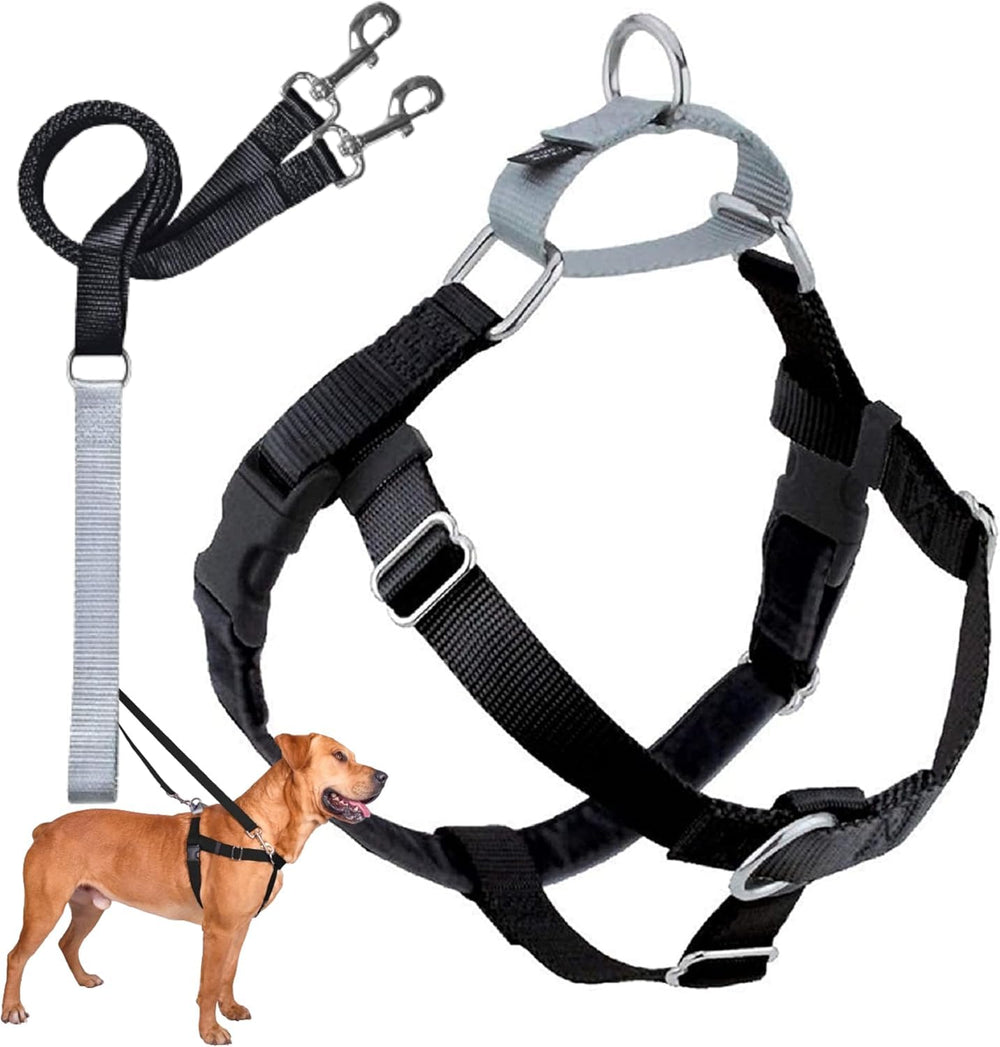 2 Hounds Design Freedom No Pull, vista frontal del arnés, control cómodo para paseos