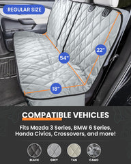 4Knines protector asiento trasero: superficie impermeable que evita manchas durante salidas con mascota.