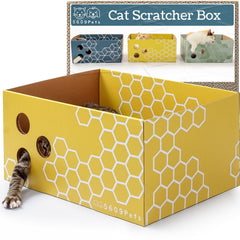 5609PETS Caja rascado para gatos, gran tamaño para estirar y rascar dentro del hogar