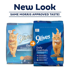 9Lives Daily Essentials crocantes de carne para gatos adultos.