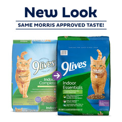 Imagen de 9Lives Indoor Essentials, bolsa detalle, croquetas variadas para texturas estimulantes que invitan a comer.