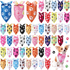 Abbylike Bandanas con huellas de perro, variedad de diseños para paseos.