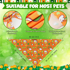 Abbylike bandanas para perros, tamaño 80 cm x 55 cm, ajuste para varias razas.