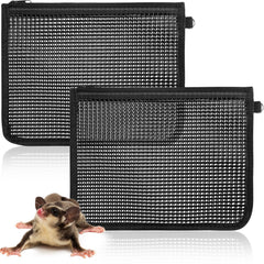 Abbylike funda recorte uñas sugar glider, malla negra, 20x25 cm.