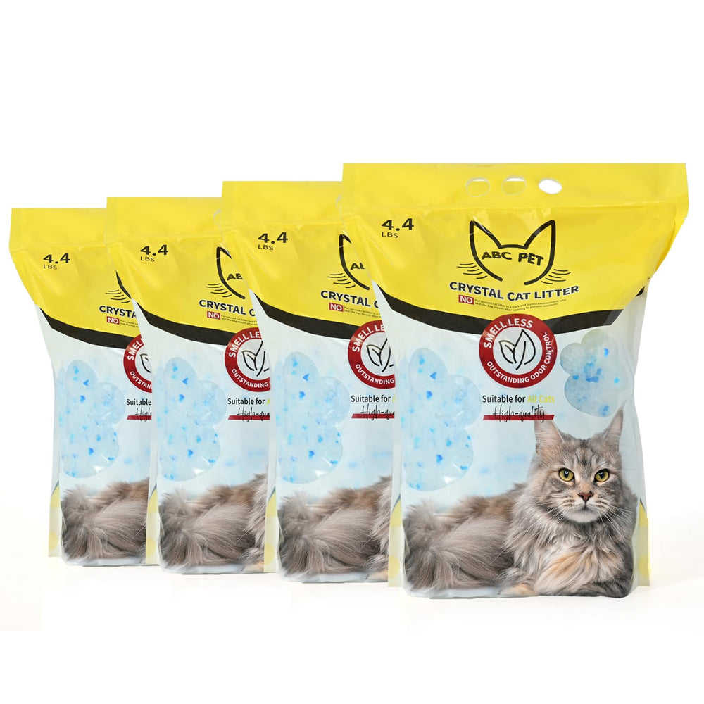 ABCPET Cristales para arena de gato sin grumos, control de olores para casa fresca.