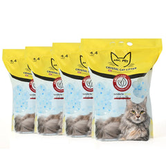 ABCPET Cristales para arena de gato sin grumos, control de olores para casa fresca.