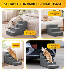 ABCPET escaleras para perros 4 pasos; ideal para sofá cómodo