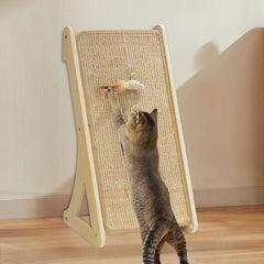 Aberatail rascador para gatos en forma de L, 27 pulgadas, protege muebles.