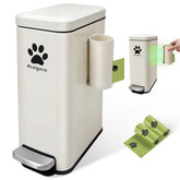 Acalgero basurero exterior para perros con dispensador de bolsas magnético, práctica solución para limpieza al aire libre.