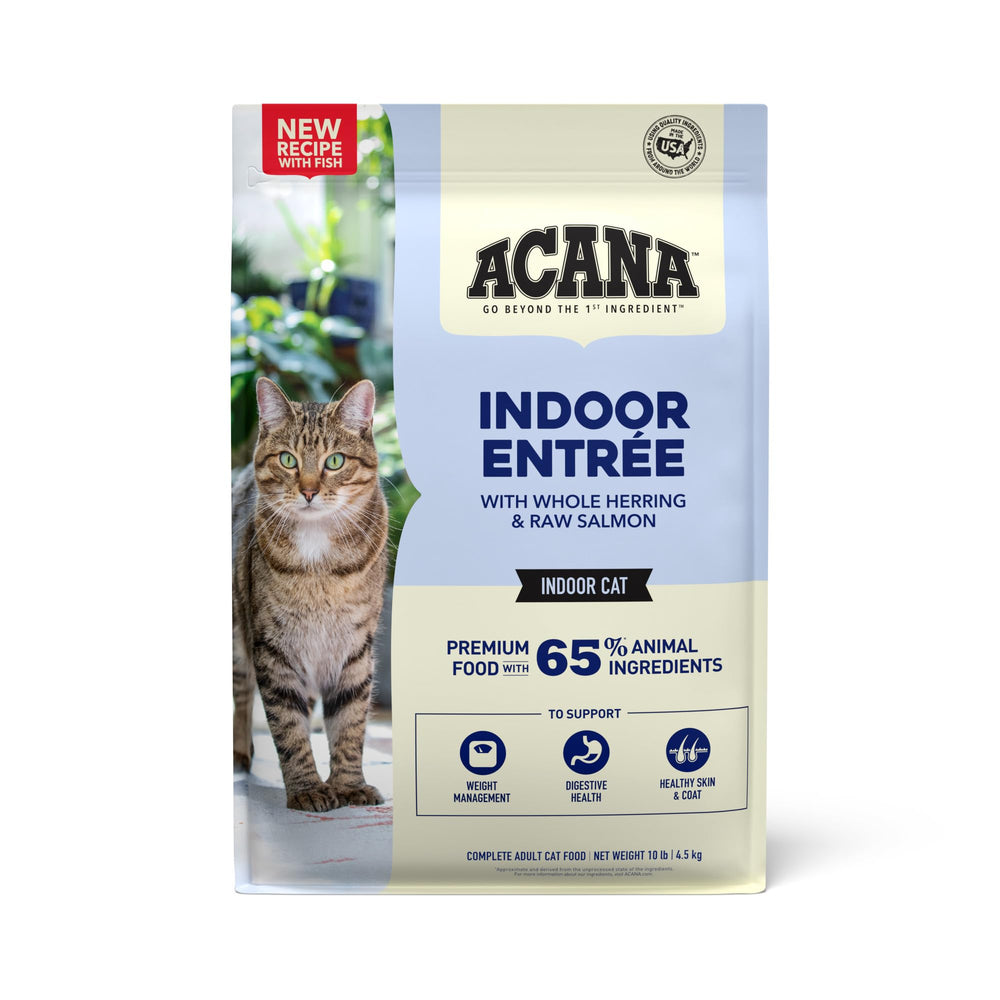 ACANA Indoor Entrée con arenque y salmón entero, apoyo digestivo.