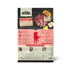 ACANA Ingredientes frescos de vaca, cerdo y cordero para nutrición equilibrada.