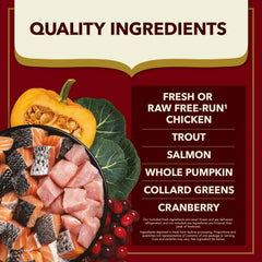 ACANA Market Medley, ingredientes con frutas y verduras para equilibrio nutricional.