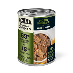 ACANA Premium Chunks trozos de cerdo e hígado; opción sabrosa para cada comida.