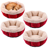 Cama redonda AceOrbit de 20 pulgadas para mascotas pequeñas, ideal para siestas cálidas y seguras.