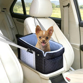 ACMEME asiento para perros pequeños en coche con consola central para mayor seguridad.