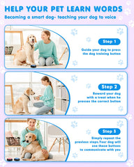 Acools-botones-perro-4-colores-brillantes: colores vivos para distinguir mensajes y mantener la curiosidad.