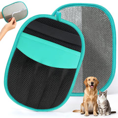 ACRABROS, diseño de dedos cinco para control cómodo al remover pelo de mascotas.