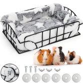 Acshio plataforma para jaula con cesta de metal estable para roedores pequeños.