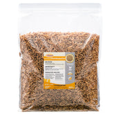 Adaman gusanos harina secos 5lbs, empaque visible, proteína alta para aves.