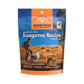 Addiction Meaty Bites empaque visible con proteína de canguro para perros activos