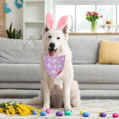 ADOGGYGO Bandana Pascua Conejo Floral, tela suave para comodidad diaria.