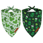 ADOGGYGO Bandana San Patricio XL con trébol y corazones para fotos festivas
