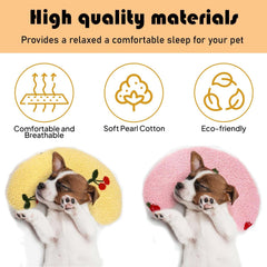 Almohada de peluche AdoPet en azul, confort suave para siestas