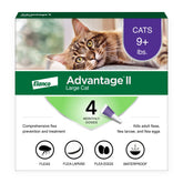 Advantage II Large Cat: aplicación en nuca para tratamiento cómodo.