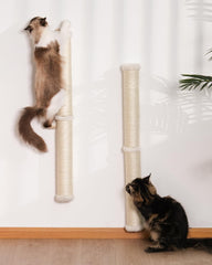 Aechonow: dos postes de sisal en muro, 34 pulgadas, para rascar y ejercitar gatos grandes.