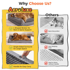 Aeroluxe cama grande: medidas 42x30x7-5 para perros grandes