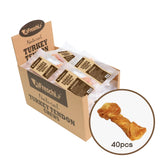 Tendones de pavo de A Freschi srl para perros, caja de 40 unidades, snack natural.