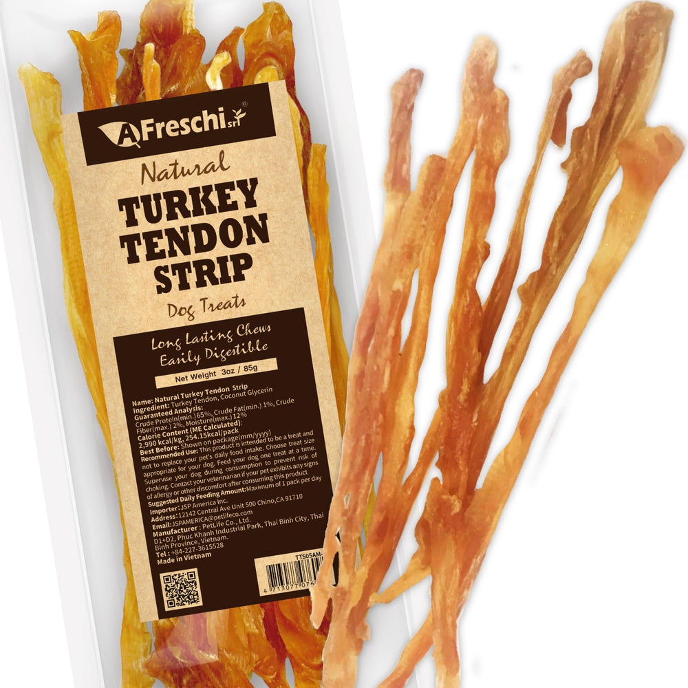 A Freschi srl Tendones de Pavo para Perros – tiras duraderas para masticación prolongada y sabrosa