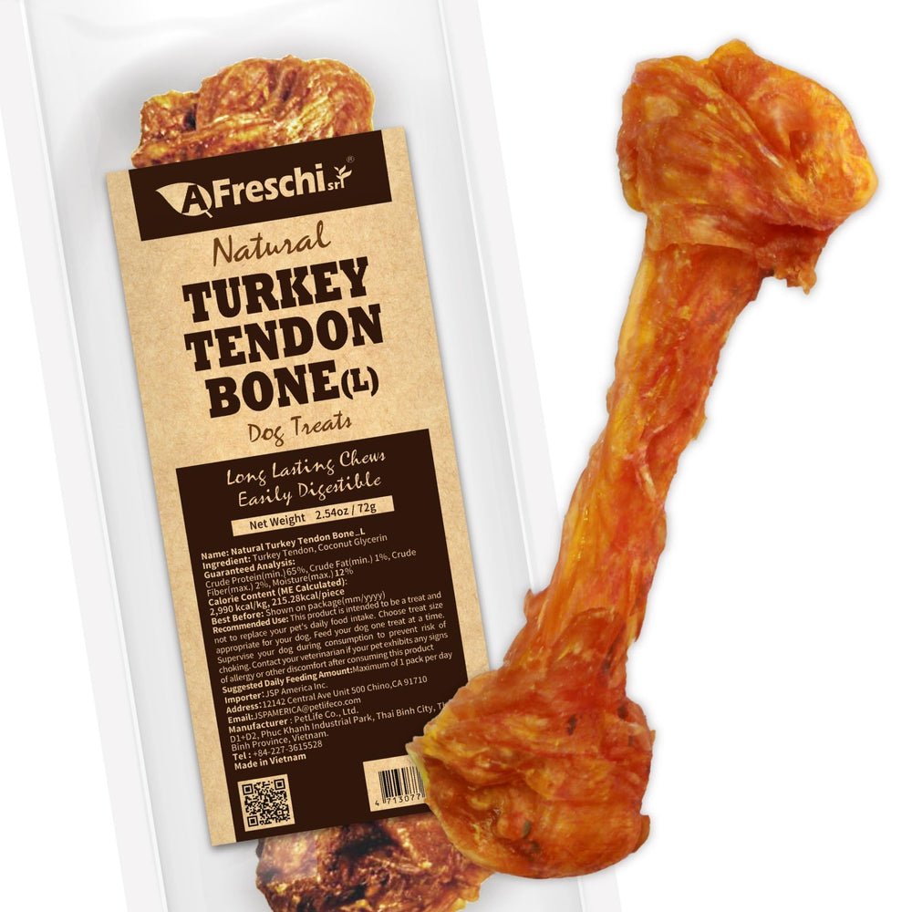 A Freschi srl tendones de pavo para perros, duración prolongada para masticadores constantes