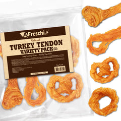 A Freschi Srl envase de tendones de pavo para perros de 10 onzas, ideal para masticación prolongada