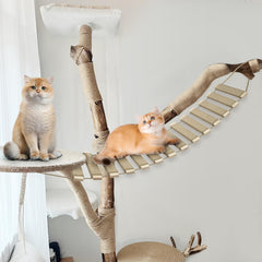 AGRICUE puente para gatos en pared con cuerda sisal para paso seguro