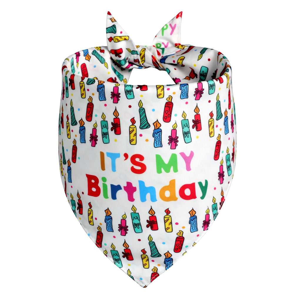 Bandana Agroon de cumpleaños para perros con candelas, ideal para fotos