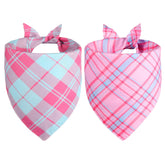 Bandana para perro Agroon rosa con diseño a cuadros, ideal para fotos.