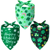Bandanas Agroon para San Patricio, tres piezas, estilo festivo para mascotas.
