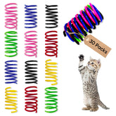 AGYM muelle espiral plástico azul, ideal para juego activo de gatos.