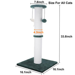 Ahomdoo rasca-gatos 34 pulgadas con sisal fuerte para rascar intenso