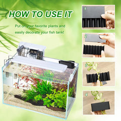 Aidmi portaplanta para acuario material premium seguro para peces y plantas