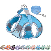 Aiitle arnés Teacup para cachorros azul, cómodo y seguro para paseos diarios.