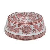 Aimusego tazón cerámico rosa y blanco para perros, base estable antideslizante.