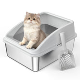 Caja de arena AIPERRO con tapa para gatos pequeños y control de olores