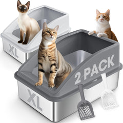 Caja AIPERRO XL con tapa, ideal para gatos grandes y reducción de proyección de arena