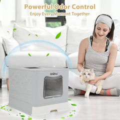 AiQInu XLarge 80L entrada frontal para acceso cómodo y silencioso