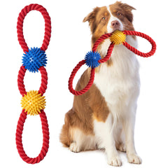 Aitmexcn Juguete de cuerda para perro: tira y afloja para reforzar vínculo.