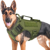 AIWAI arnés-mochila-perro-táctico-lado, ideal para paseos y entrenamiento.