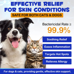 Spray de hidrocortisona para piel irritada en perros y gatos.