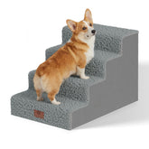 Escaleras AKC para mascotas, vista general, soporte estable para cama.
